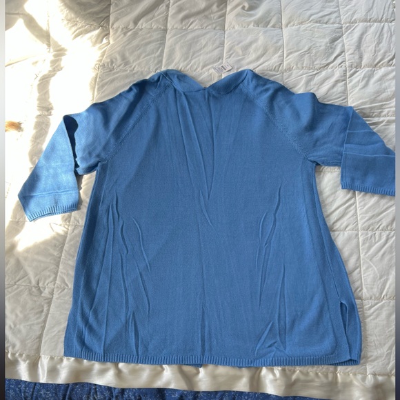 NWT Talbots open cardigan sweater blue size MP - Picture 3 of 3